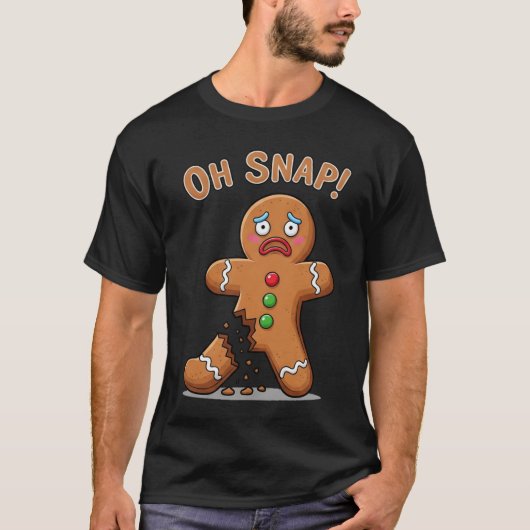Kerstman Van Peperkoek Is Eindelijk Gebarsten Grap T-shirt (Voorkant)