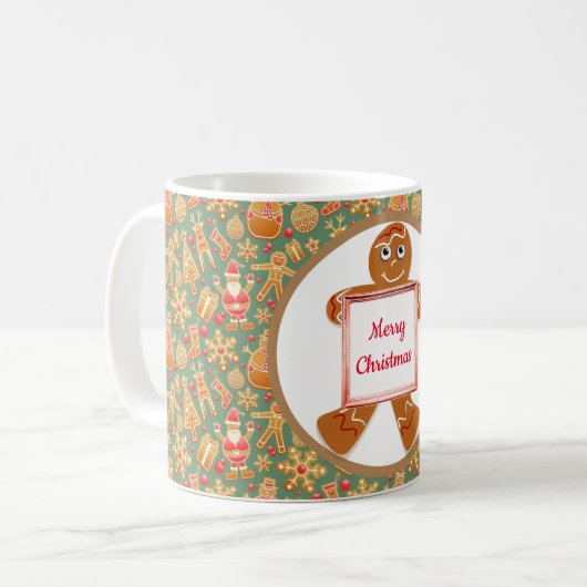 Kerstman-van-peperkoek Kerstmug Koffiemok (Voorkant links)