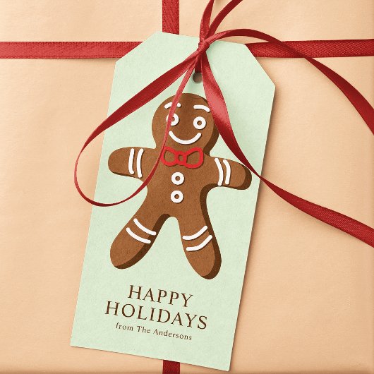Kerstman Van Peperkoek Mintgroene Kerst Cadeaulabel