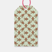 Kerstman Van Peperkoek Mintgroene Kerst Cadeaulabel (Achterkant)
