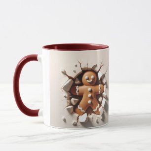 Kerstman van peperkoek mok