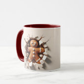 Kerstman van peperkoek mok (Voorkant links)