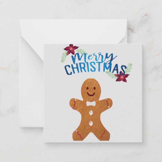 Kerstman van peperkoek: notitiekaartje (Voorkant)