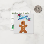 Kerstman van peperkoek: notitiekaartje (Voorkant / Achterkant in situ)
