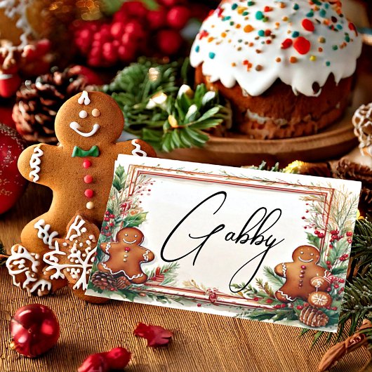 Kerstman van peperkoek plaatskaartje