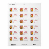 Kerstman-van-peperkoek Stempel Sticker Label (Full Sheet)