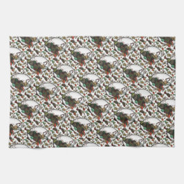 Kerstman van peperkoek theedoek