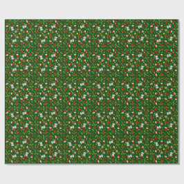 Kerstman van sneeuw cadeaupapier