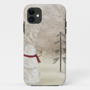 Kerstman van sneeuw Case-Mate iPhone case