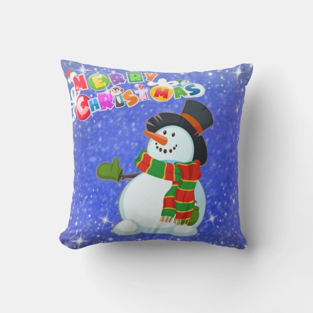 Kerstman van Sneeuw Kussen (Voorkant)