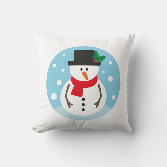 Kerstman van Sneeuw Kussen (Voorkant)