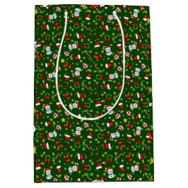 Kerstman van sneeuw medium cadeauzakje