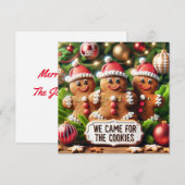 Kerstman van speculaas feestdagenkaart (Voorkant / Achterkant)