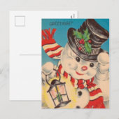 Kerstman van vroeger kerstkaart feestdagenkaart (Voorkant / Achterkant)