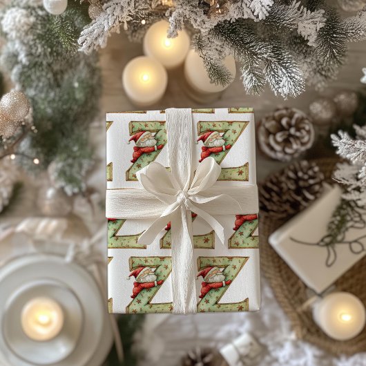 Kerstman vangt wat als letter Z Kerstmis Cadeaupapier
