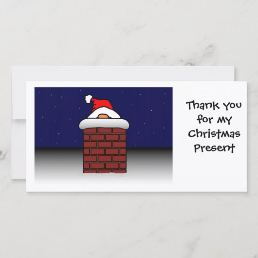 Kerstman Vast Dank Je Bedankkaart (Voorkant)