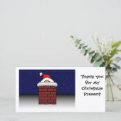 Kerstman Vast Dank Je Bedankkaart (Staand voorkant)