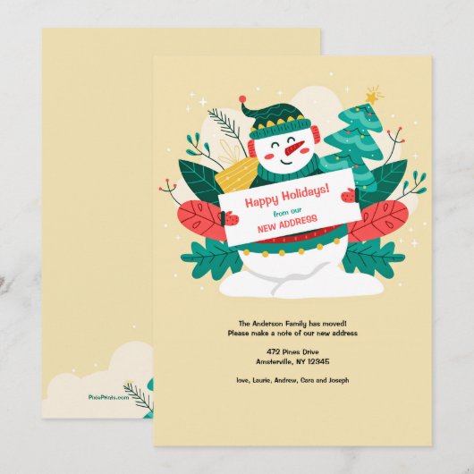 Kerstman Verhuisbericht Kaart (Voorkant / Achterkant)