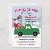 Kerstman Verjaardag Groene Elf Parade Kaart (Voorkant)