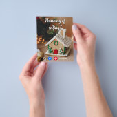 kerstman verkoopt mailingdienst makelaardij flyer (Hand)