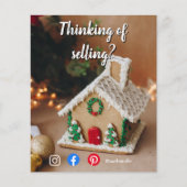 kerstman verkoopt mailingdienst makelaardij flyer (Voorkant)