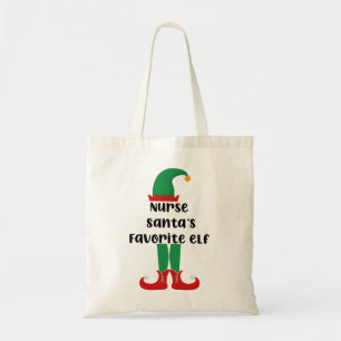 Kerstman Verpleegster Favoriete Elf Grappige Verpl Tote Bag
