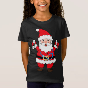 Kerstman Verpleegster Met Stethoscoop en s T-shirt