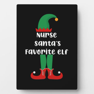 Kerstman-verpleegsters Favoriete Elf Grappige Verp Fotoplaat