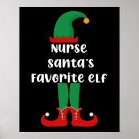 Kerstman-verpleegsters Favoriete Elf Grappige Verp