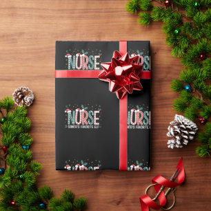 Kerstman-verpleegsters Favoriete Elf Kerst Inspire Cadeaupapier
