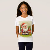 Kerstman verrassings T-shirt (Voorkant volledig)