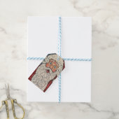 Kerstman Verrast Cadeaulabel (Met Touw)