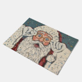 Kerstman verrast deurmat (Schuin)
