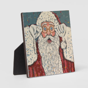 Kerstman verrast fotoplaat