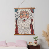 Kerstman verrast hangend wandkleed (Slaapkamer)