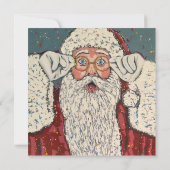 Kerstman verrast kaart (Achterkant)