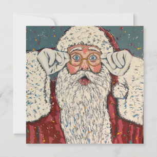 Kerstman verrast kaart