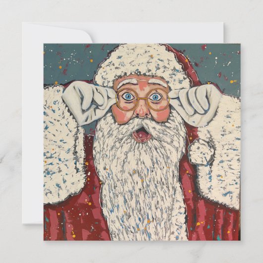Kerstman verrast kaart (Voorkant)