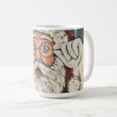 Kerstman verrast koffiemok (Voorkant rechts)