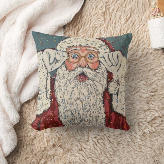 Kerstman verrast kussen (Deken)