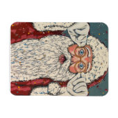 Kerstman verrast magneet (Horizontaal)