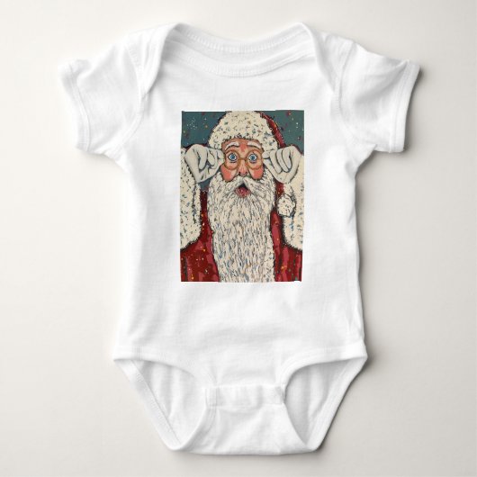 Kerstman verrast romper (Voorkant)