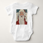 Kerstman verrast romper (Achterkant)