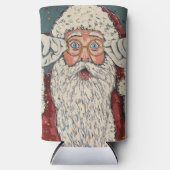 Kerstman verrast seltzer blikjeskoeler (Voorkant)