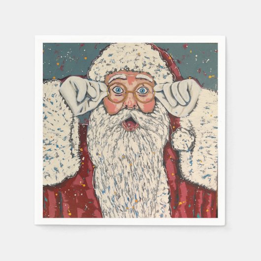 Kerstman verrast servet (Voorkant)