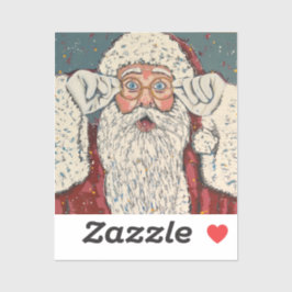 Kerstman Verrast Sticker