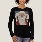 Kerstman verrast Tri-Blend shirt (Voorkant)