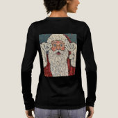 Kerstman verrast Tri-Blend shirt (Achterkant)