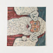 Kerstman verrast wandkleed (Voorkant (horizontaal))