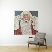 Kerstman verrast wandkleed (In situ)